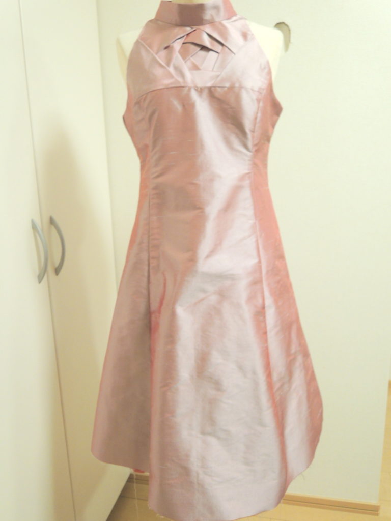 シルクシャンタンでvortexワンピ もうすぐ完成 Couture Maison Yuri Toi ユリトワ